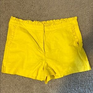 J. Crew High Waist Yellow Shorts